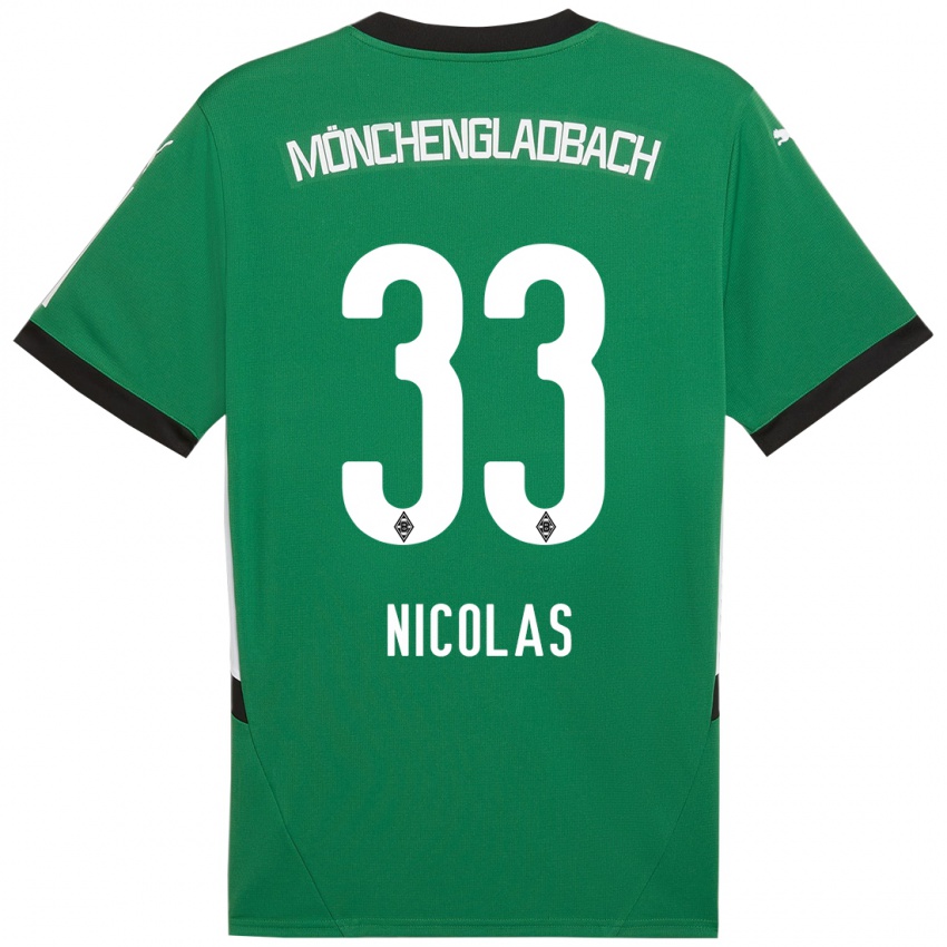 Bambino Maglia Moritz Nicolas #33 Verde Bianco Kit Gara Away 2024/25 Maglietta