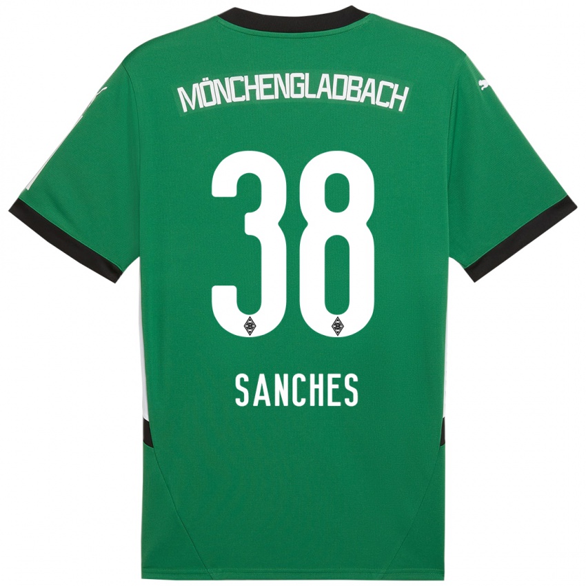 Bambino Maglia Yvandro Borges Sanches #38 Verde Bianco Kit Gara Away 2024/25 Maglietta