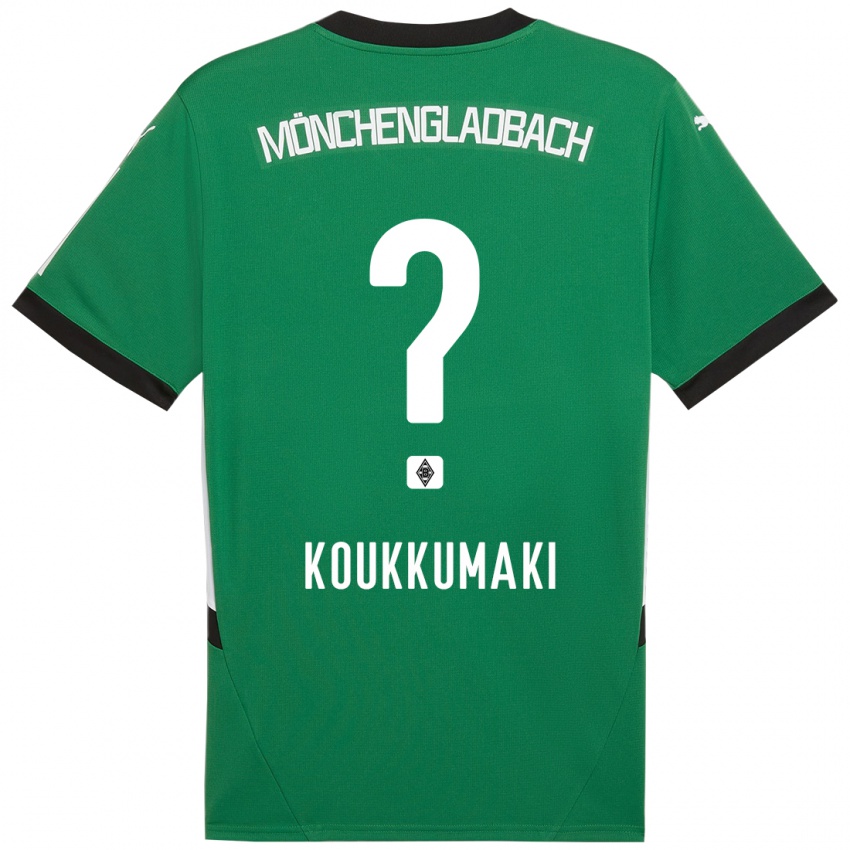 Bambino Maglia Taavi Koukkumäki #0 Verde Bianco Kit Gara Away 2024/25 Maglietta