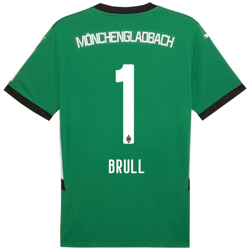 Bambino Maglia Maximilian Brüll #1 Verde Bianco Kit Gara Away 2024/25 Maglietta