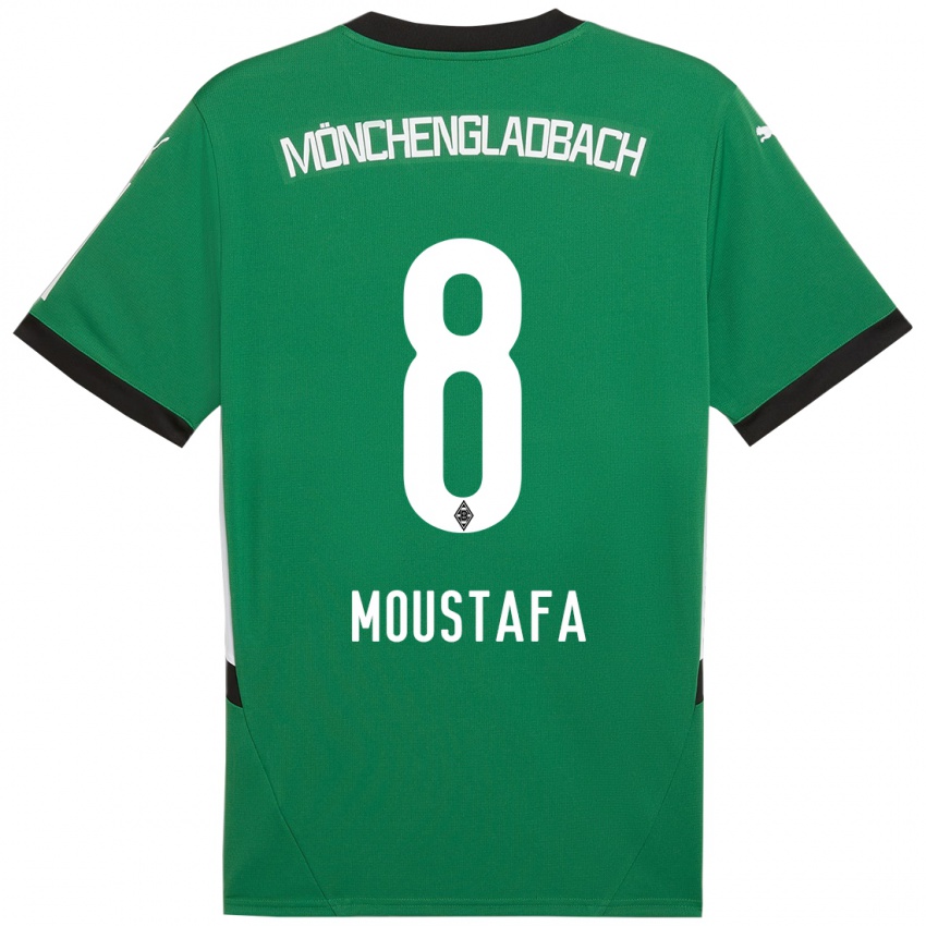 Bambino Maglia Moustafa Ashraf Moustafa #8 Verde Bianco Kit Gara Away 2024/25 Maglietta