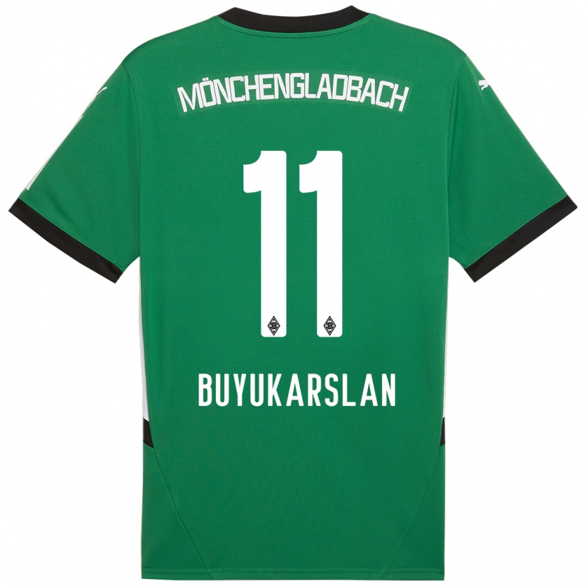 Bambino Maglia Oguzcan Büyükarslan #11 Verde Bianco Kit Gara Away 2024/25 Maglietta