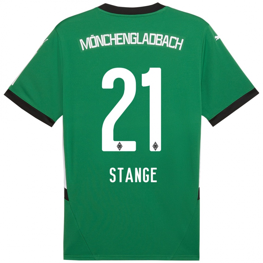 Bambino Maglia Veit Stange #21 Verde Bianco Kit Gara Away 2024/25 Maglietta