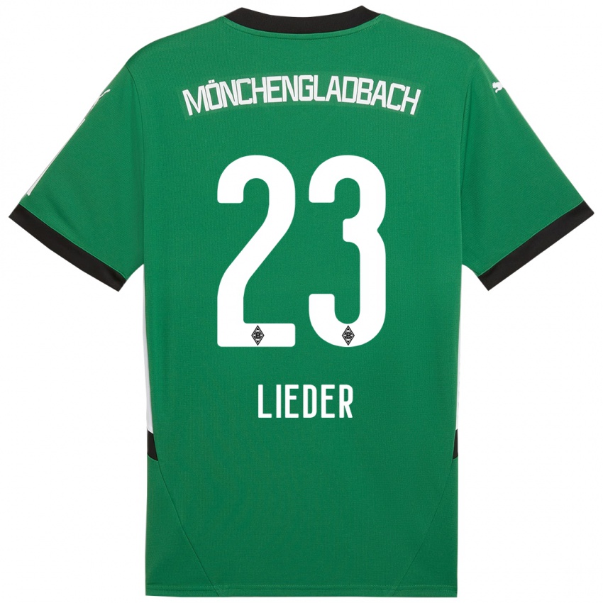 Bambino Maglia Michel Lieder #23 Verde Bianco Kit Gara Away 2024/25 Maglietta