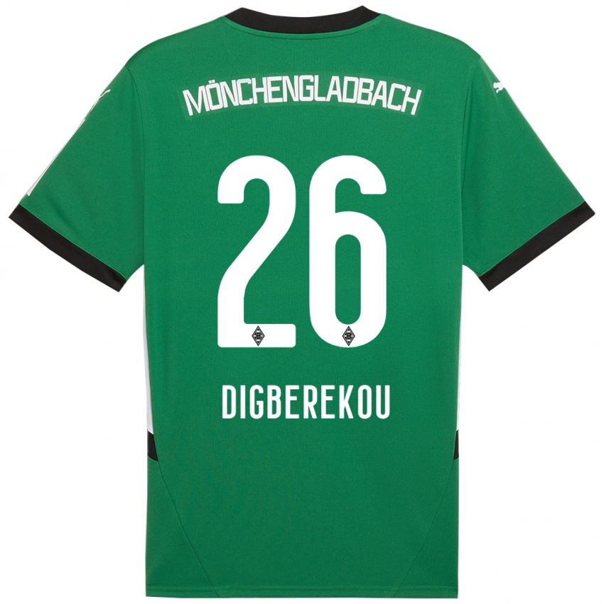 Bambino Maglia Ibrahim Digberekou #26 Verde Bianco Kit Gara Away 2024/25 Maglietta