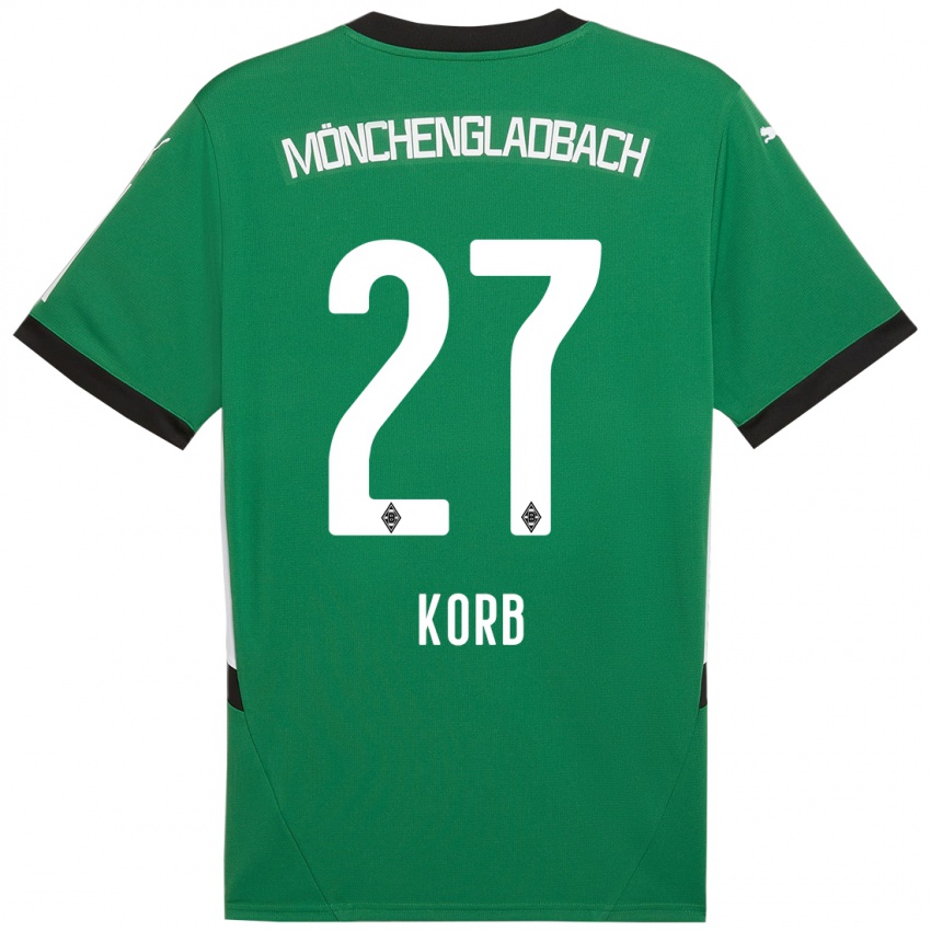 Bambino Maglia Julian Korb #27 Verde Bianco Kit Gara Away 2024/25 Maglietta