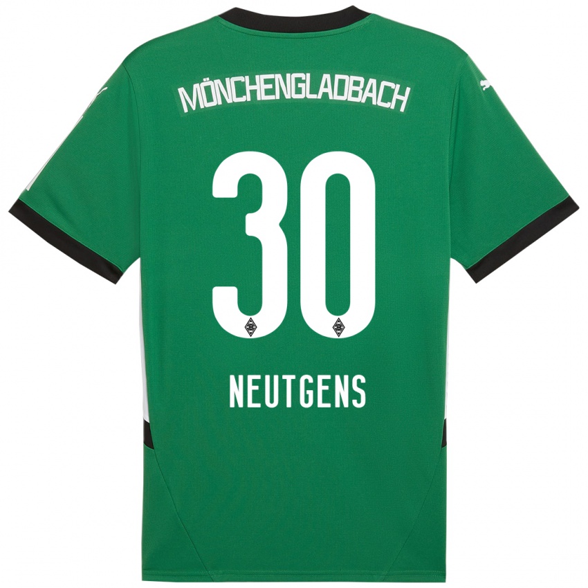 Bambino Maglia Maximilian Neutgens #30 Verde Bianco Kit Gara Away 2024/25 Maglietta