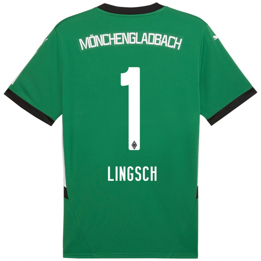 Bambino Maglia Tina Lingsch #1 Verde Bianco Kit Gara Away 2024/25 Maglietta