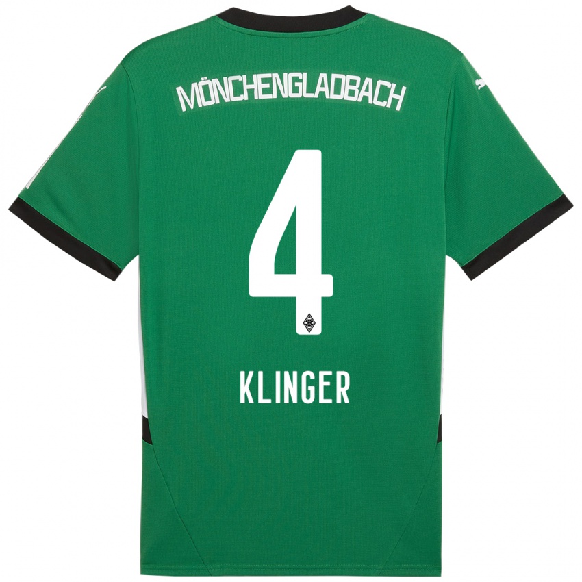 Bambino Maglia Nina Klinger #4 Verde Bianco Kit Gara Away 2024/25 Maglietta