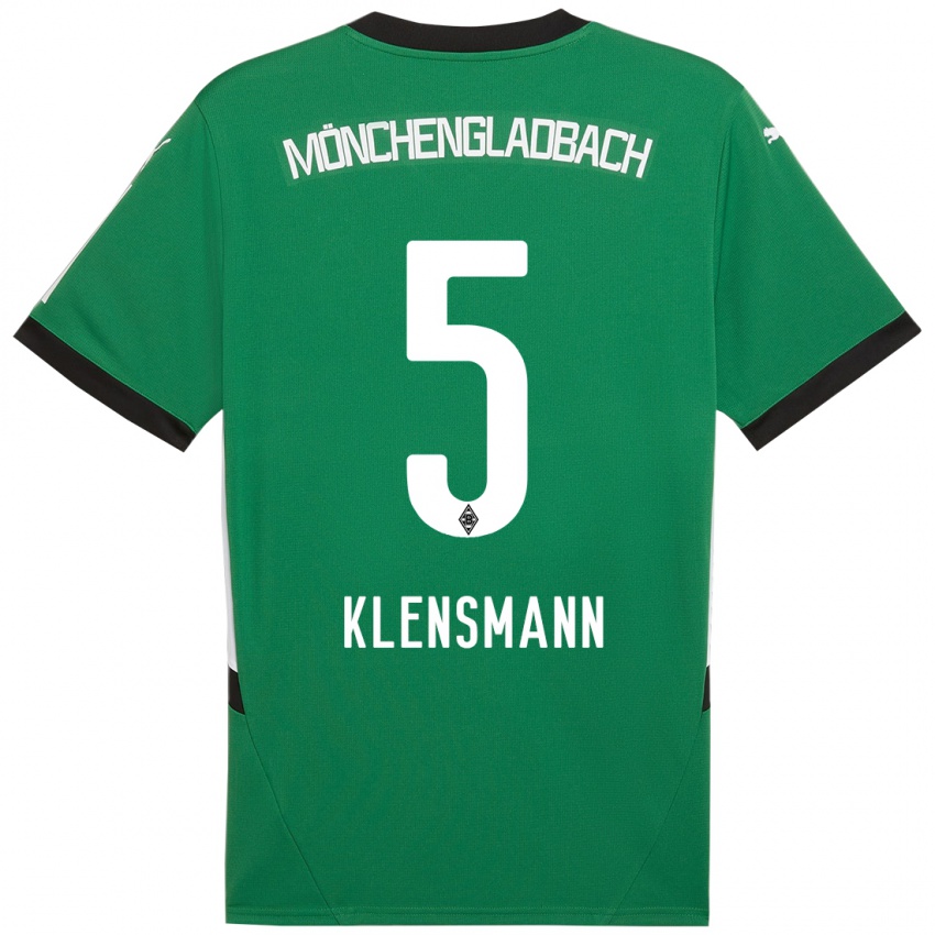 Bambino Maglia Paula Klensmann #5 Verde Bianco Kit Gara Away 2024/25 Maglietta