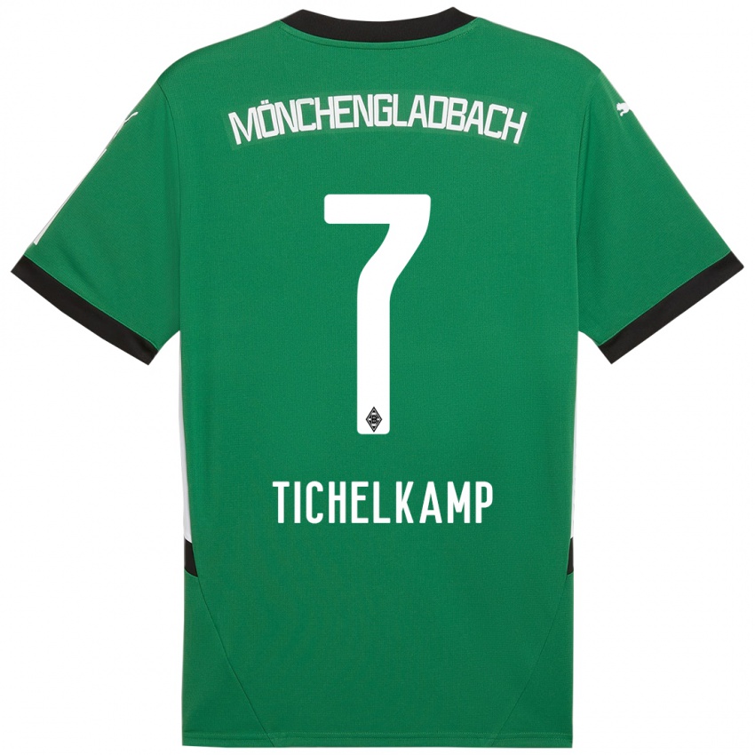 Bambino Maglia Emily Tichelkamp #7 Verde Bianco Kit Gara Away 2024/25 Maglietta