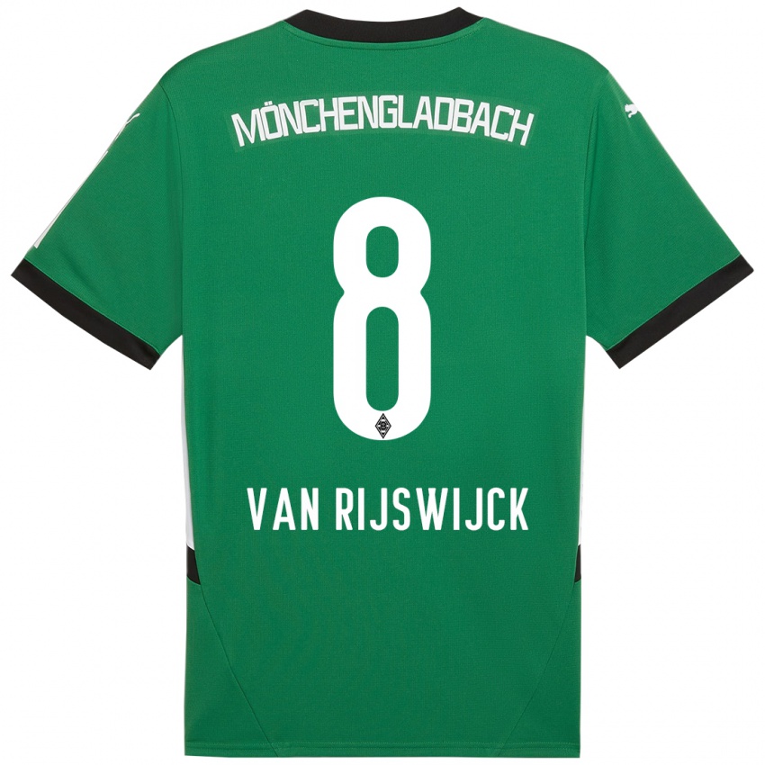 Bambino Maglia Britt Van Rijswijck #8 Verde Bianco Kit Gara Away 2024/25 Maglietta