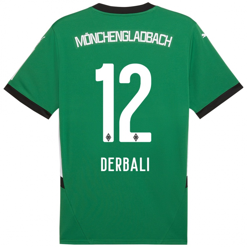 Bambino Maglia Louisa Derbali #12 Verde Bianco Kit Gara Away 2024/25 Maglietta