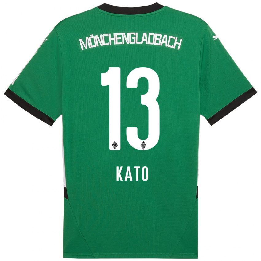 Bambino Maglia Mizuho Kato #13 Verde Bianco Kit Gara Away 2024/25 Maglietta