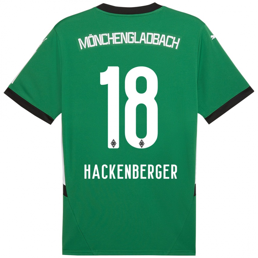 Bambino Maglia Jessica Hackenberger #18 Verde Bianco Kit Gara Away 2024/25 Maglietta