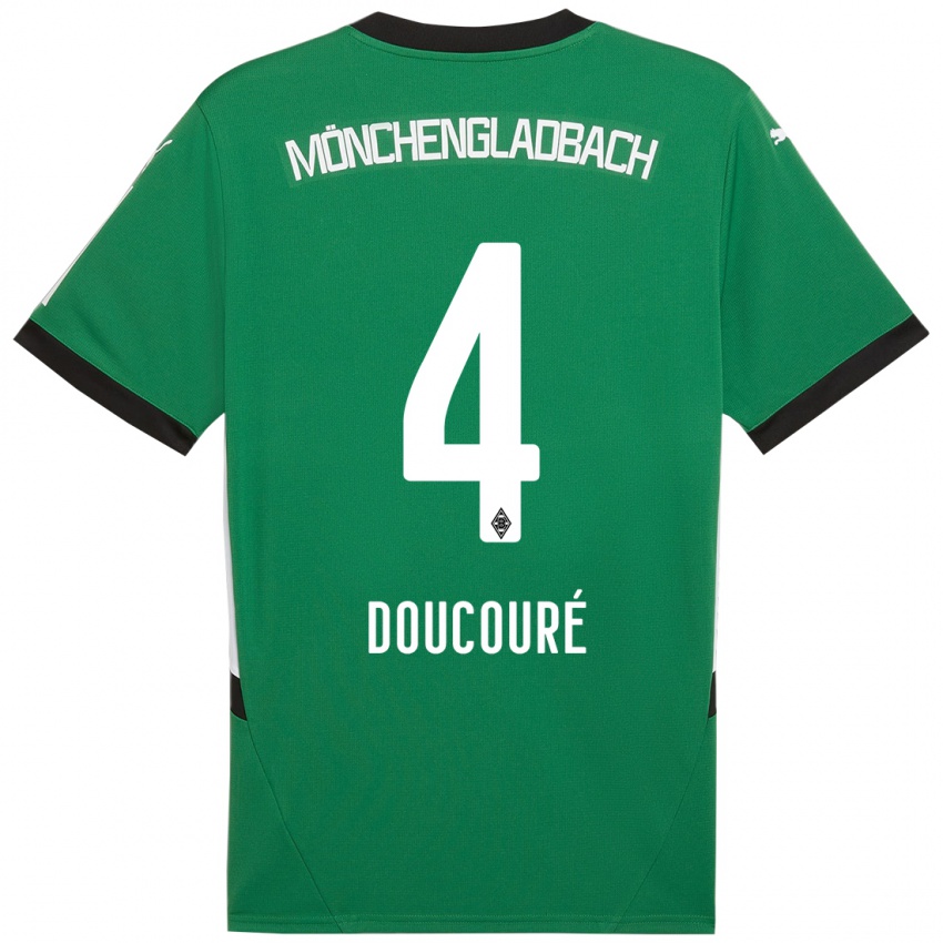 Bambino Maglia Mamadou Doucouré #4 Verde Bianco Kit Gara Away 2024/25 Maglietta