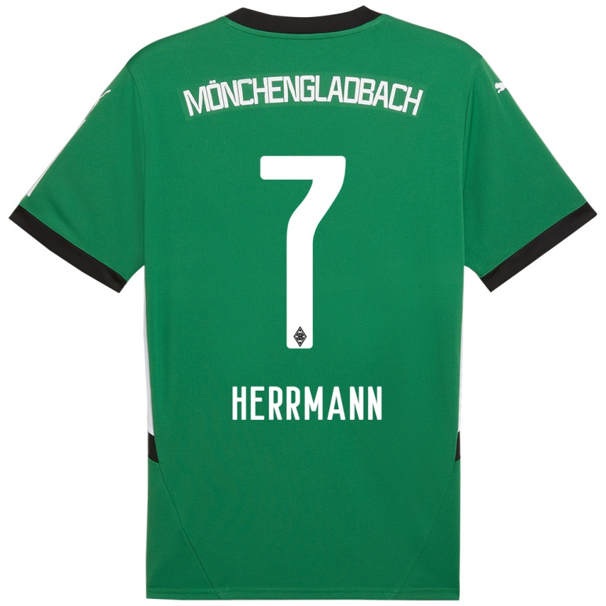 Bambino Maglia Patrick Herrmann #7 Verde Bianco Kit Gara Away 2024/25 Maglietta