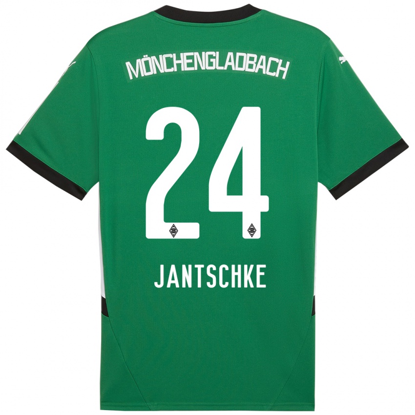 Bambino Maglia Tony Jantschke #24 Verde Bianco Kit Gara Away 2024/25 Maglietta