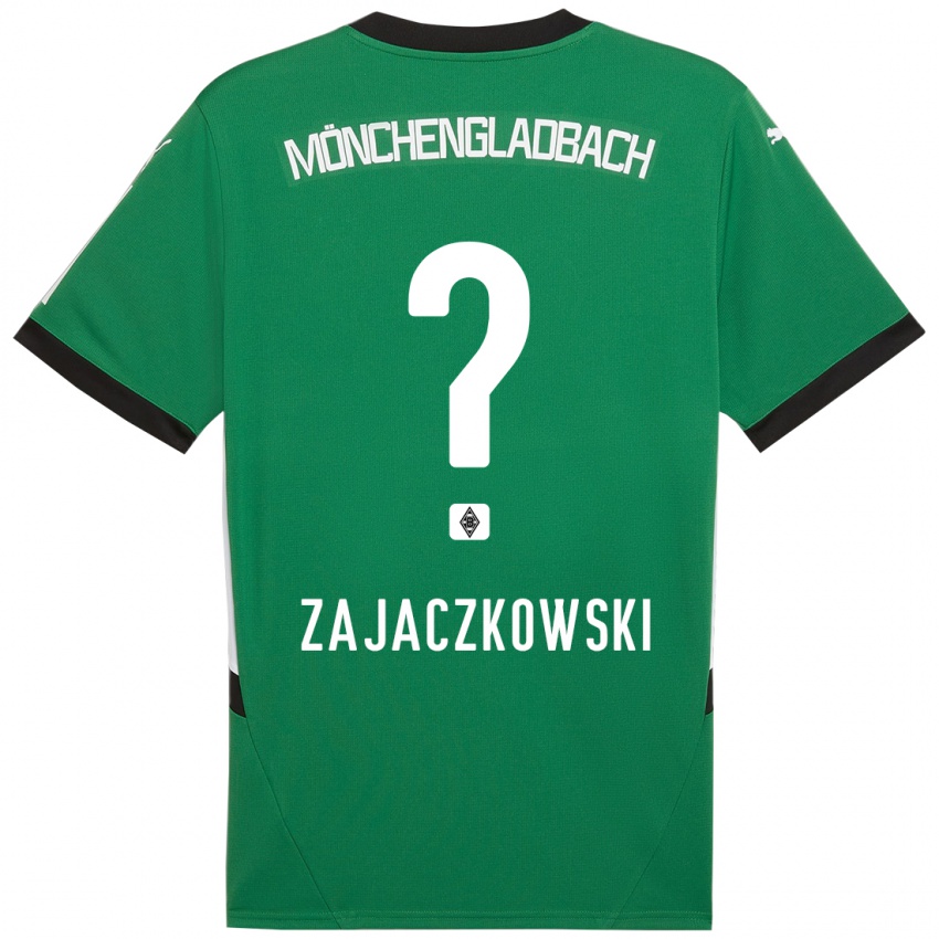 Bambino Maglia Vincent Zajaczkowski #0 Verde Bianco Kit Gara Away 2024/25 Maglietta