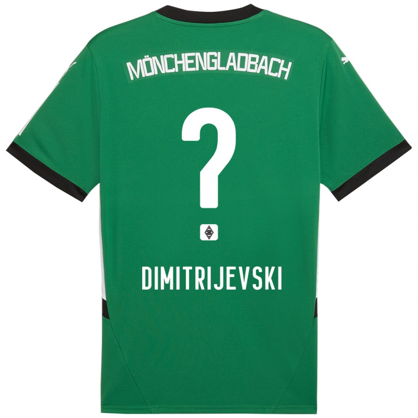 Bambino Maglia Maximilian Dimitrijevski #0 Verde Bianco Kit Gara Away 2024/25 Maglietta