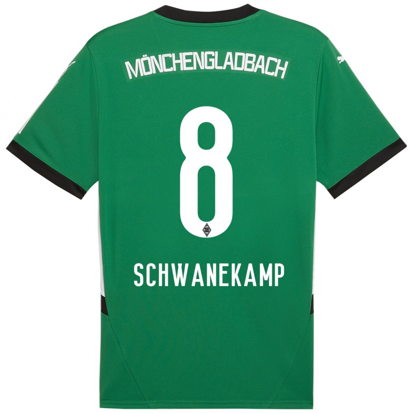 Bambino Maglia Jana Schwanekamp #8 Verde Bianco Kit Gara Away 2024/25 Maglietta