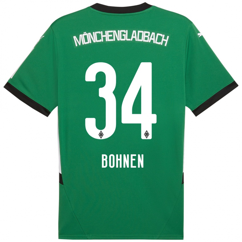 Bambino Maglia Bohnen #34 Verde Bianco Kit Gara Away 2024/25 Maglietta