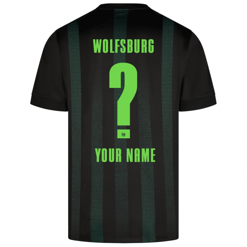 Bambino Maglia Il Tuo Nome #0 Verde Scuro Kit Gara Away 2024/25 Maglietta