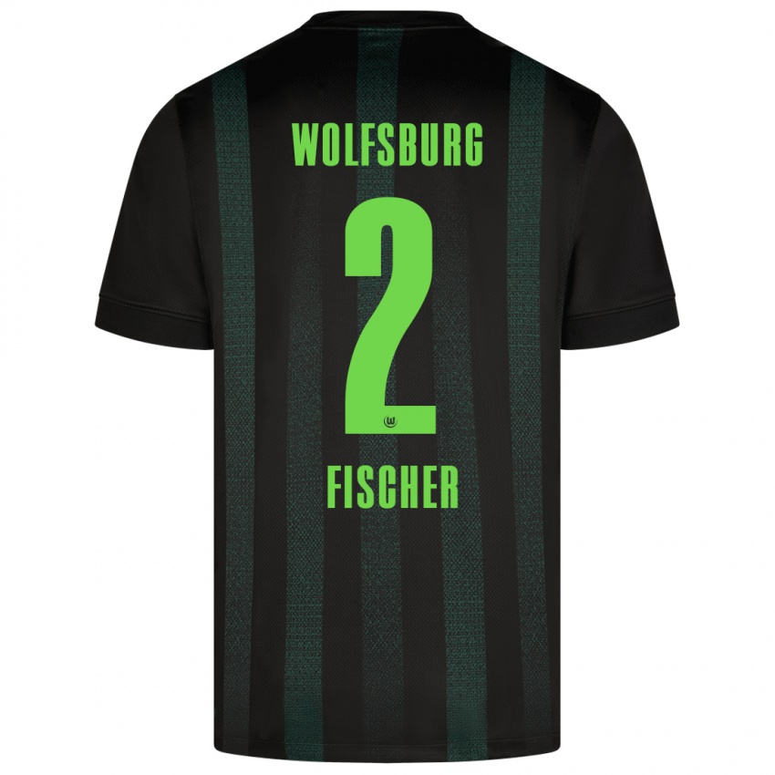 Bambino Maglia Kilian Fischer #2 Verde Scuro Kit Gara Away 2024/25 Maglietta