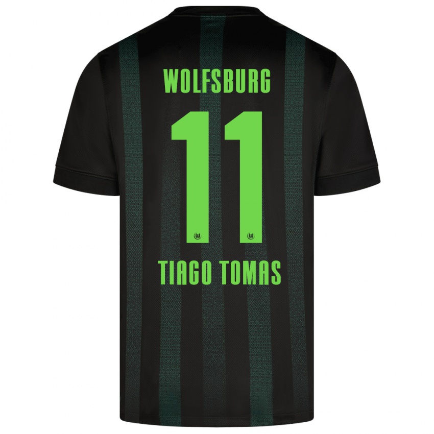 Bambino Maglia Tiago Tomás #11 Verde Scuro Kit Gara Away 2024/25 Maglietta