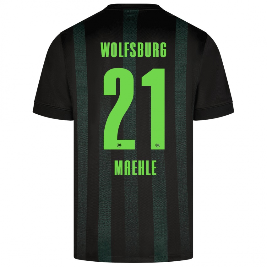 Bambino Maglia Joakim Maehle #21 Verde Scuro Kit Gara Away 2024/25 Maglietta