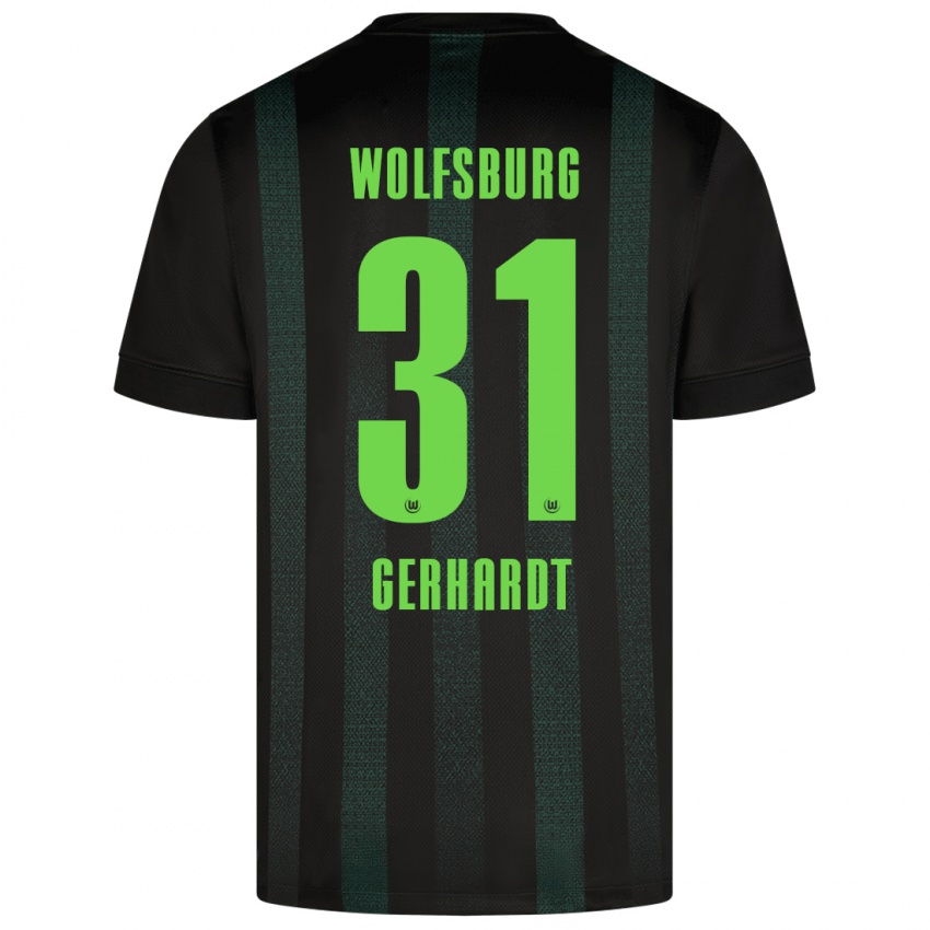 Bambino Maglia Yannick Gerhardt #31 Verde Scuro Kit Gara Away 2024/25 Maglietta