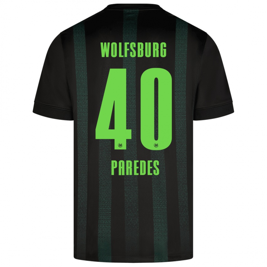 Bambino Maglia Kevin Paredes #40 Verde Scuro Kit Gara Away 2024/25 Maglietta