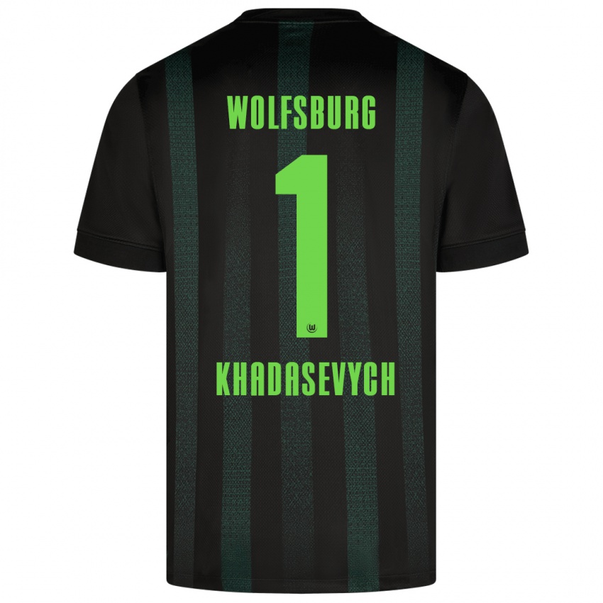 Bambino Maglia Kyrylo Khadasevych #1 Verde Scuro Kit Gara Away 2024/25 Maglietta