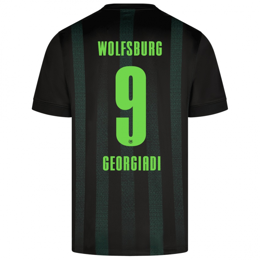 Bambino Maglia Alexander Georgiadi #9 Verde Scuro Kit Gara Away 2024/25 Maglietta