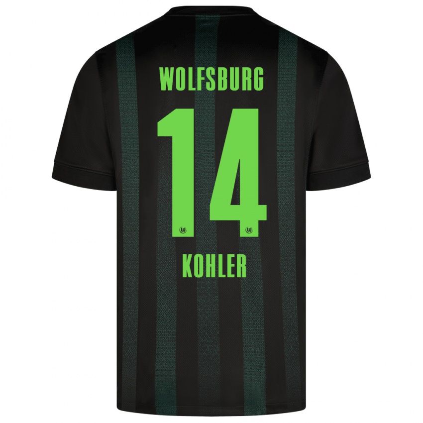 Bambino Maglia Leonard Köhler #14 Verde Scuro Kit Gara Away 2024/25 Maglietta