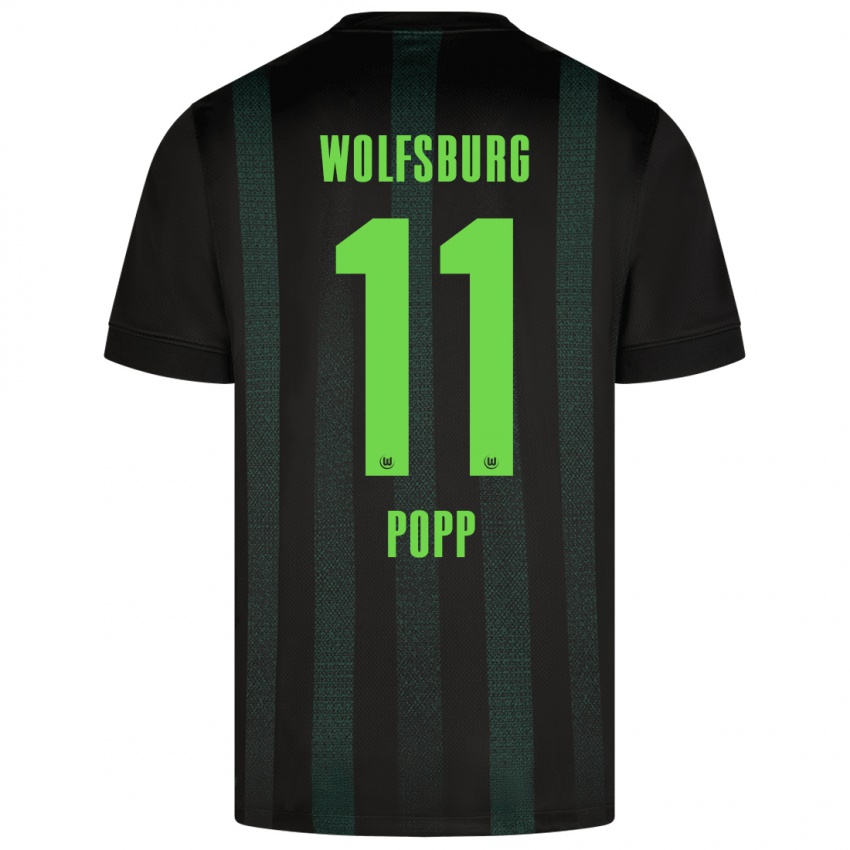 Bambino Maglia Alexandra Popp #11 Verde Scuro Kit Gara Away 2024/25 Maglietta