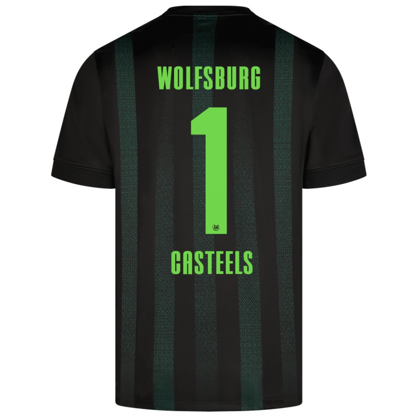 Bambino Maglia Koen Casteels #1 Verde Scuro Kit Gara Away 2024/25 Maglietta