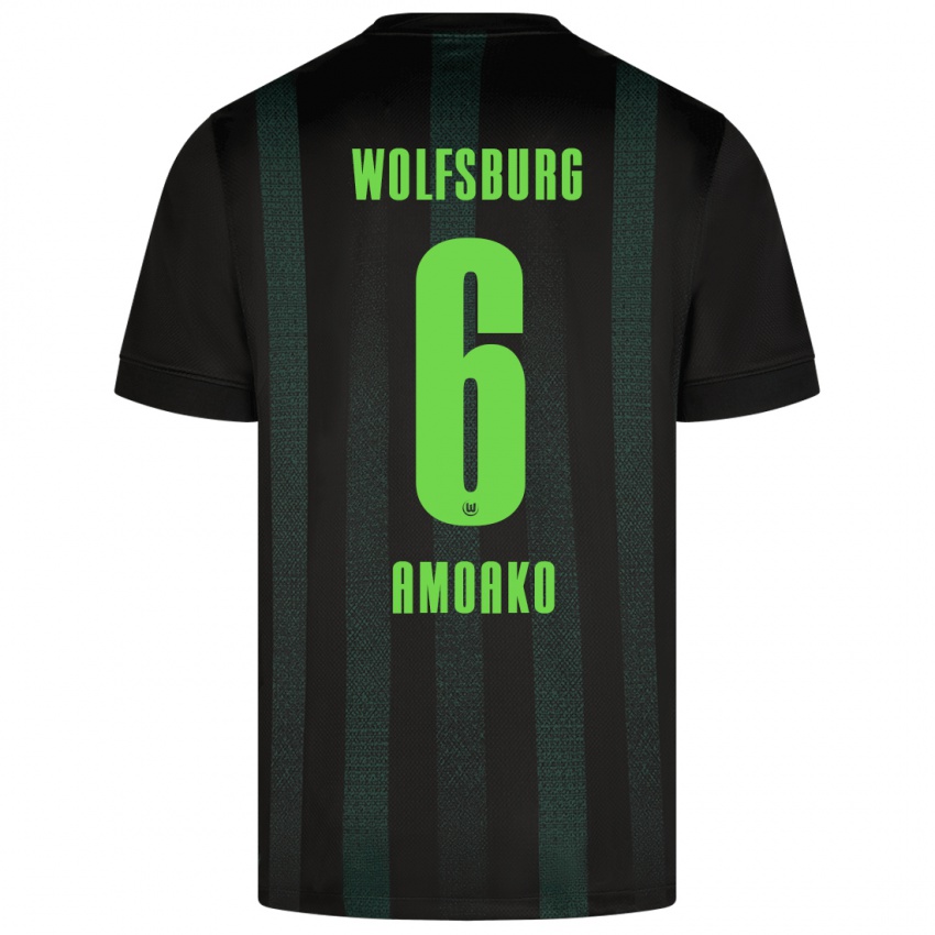 Bambino Maglia Kofi Jeremy Amoako #6 Verde Scuro Kit Gara Away 2024/25 Maglietta