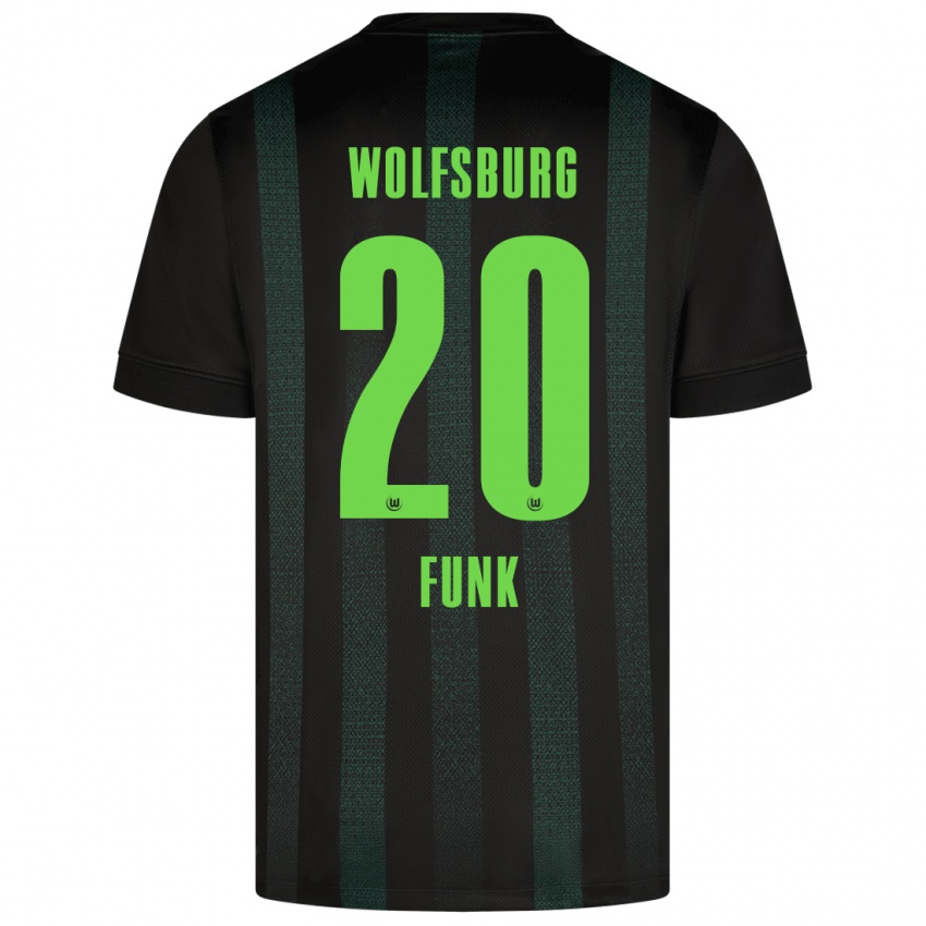 Bambino Maglia Jonah Funk #20 Verde Scuro Kit Gara Away 2024/25 Maglietta