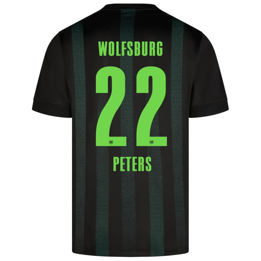 Bambino Maglia Laurin Peters #22 Verde Scuro Kit Gara Away 2024/25 Maglietta