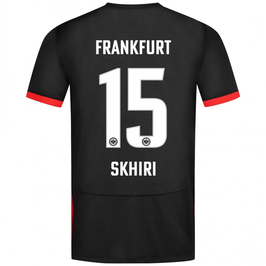 Bambino Maglia Ellyes Skhiri #15 Nero Kit Gara Away 2024/25 Maglietta