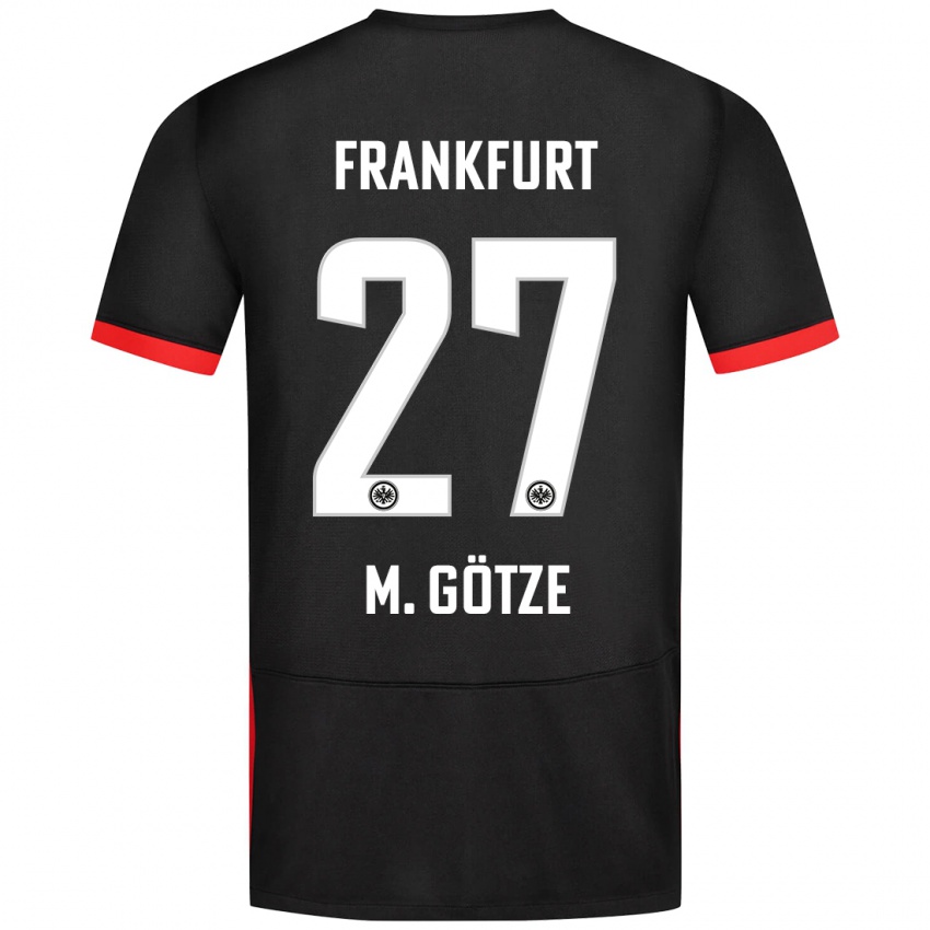 Bambino Maglia Mario Götze #27 Nero Kit Gara Away 2024/25 Maglietta