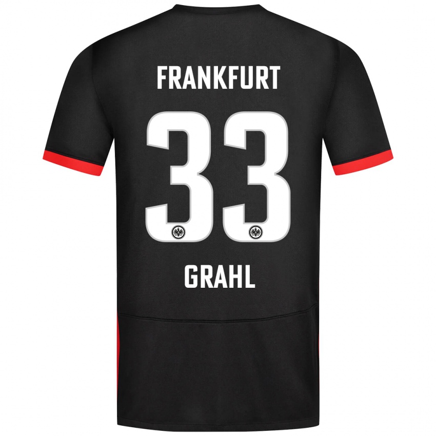 Bambino Maglia Jens Grahl #33 Nero Kit Gara Away 2024/25 Maglietta