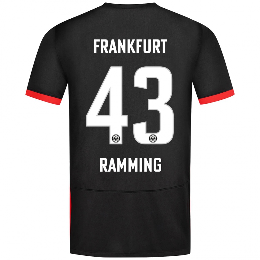 Bambino Maglia Nils Ramming #43 Nero Kit Gara Away 2024/25 Maglietta