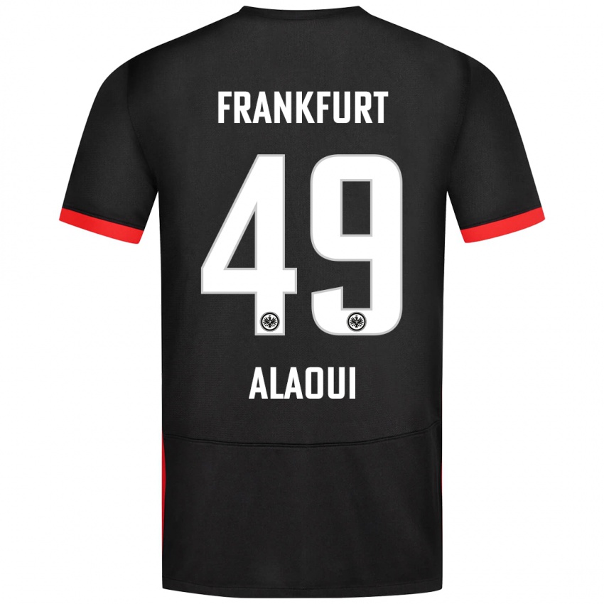 Bambino Maglia Anas Alaoui #49 Nero Kit Gara Away 2024/25 Maglietta