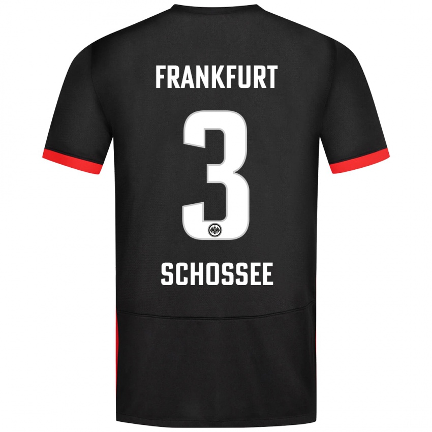 Bambino Maglia Maurice Schossee #3 Nero Kit Gara Away 2024/25 Maglietta