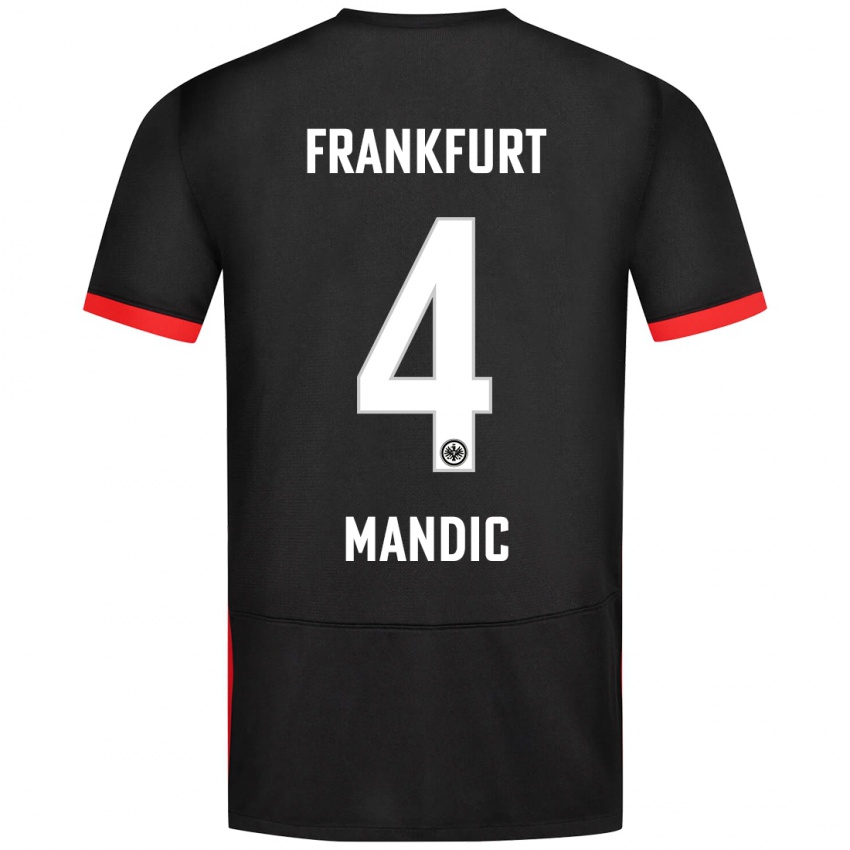 Bambino Maglia Kristian Mandic #4 Nero Kit Gara Away 2024/25 Maglietta