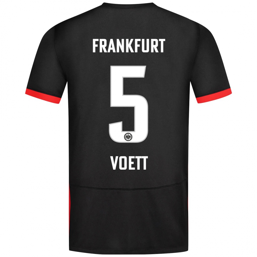 Bambino Maglia Johannes Voett #5 Nero Kit Gara Away 2024/25 Maglietta