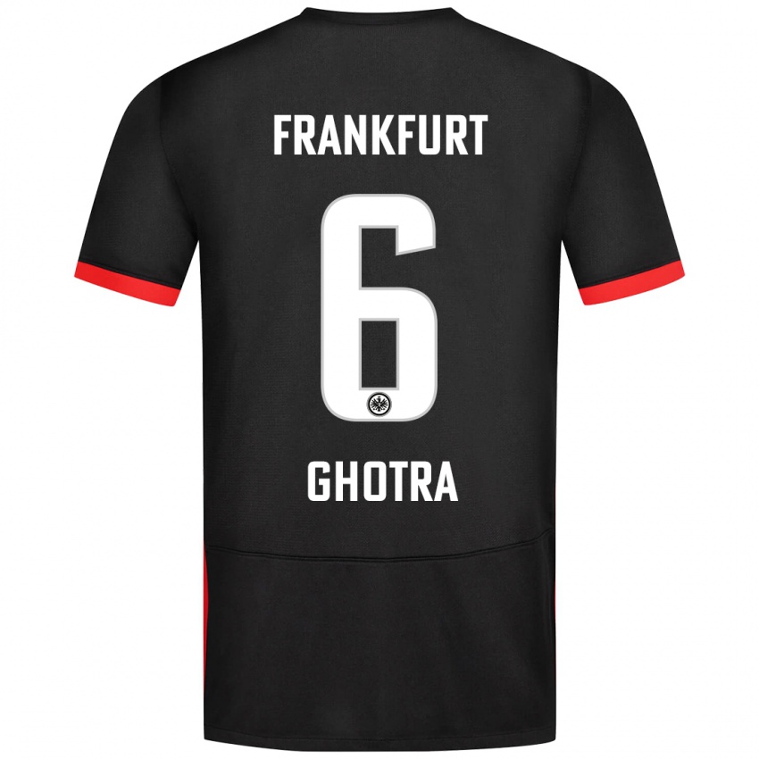 Bambino Maglia Harpreet Ghotra #6 Nero Kit Gara Away 2024/25 Maglietta