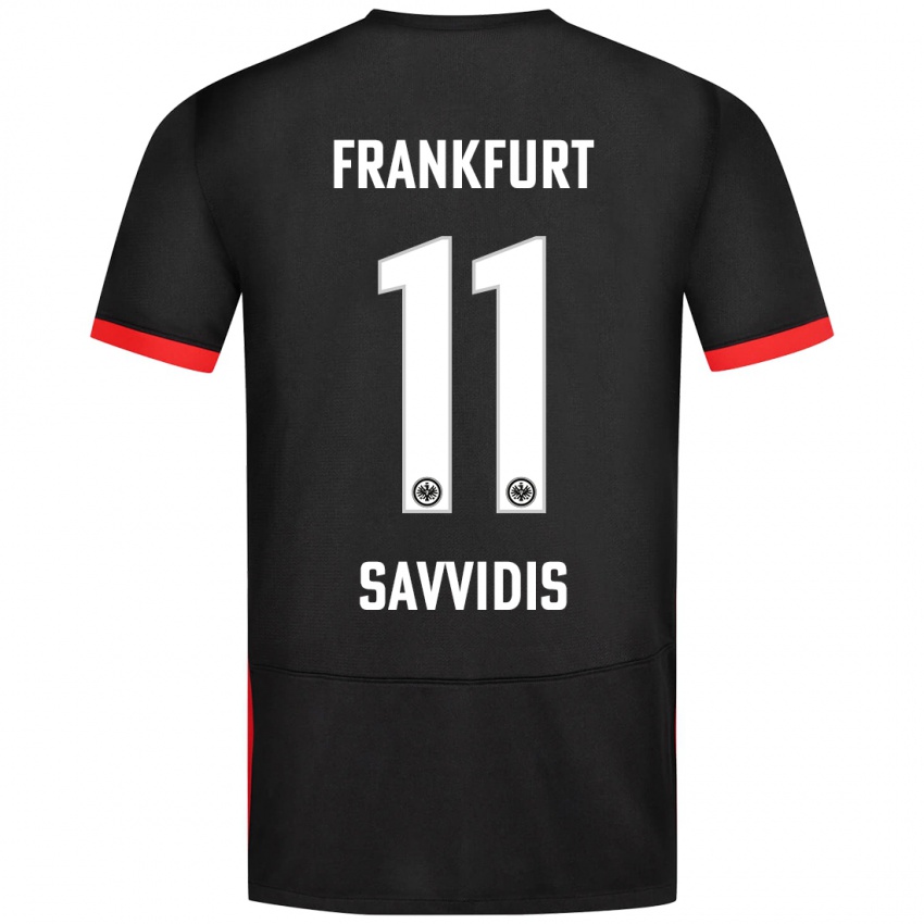 Bambino Maglia Rafail Savvidis #11 Nero Kit Gara Away 2024/25 Maglietta